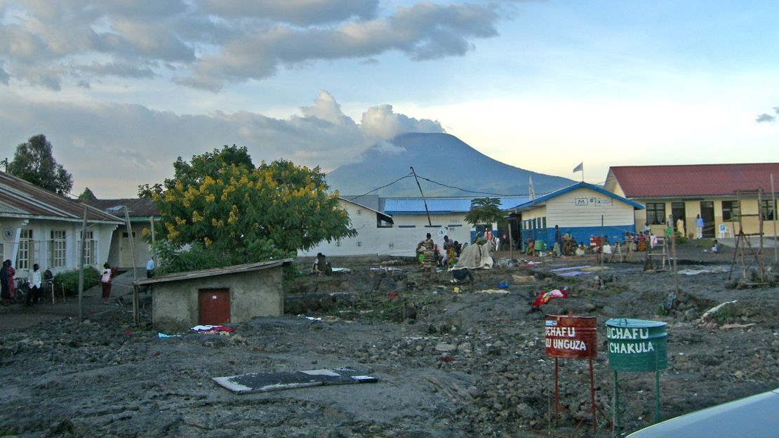 Das Bild zeigt den Vulkan Nyiragongo in Goma