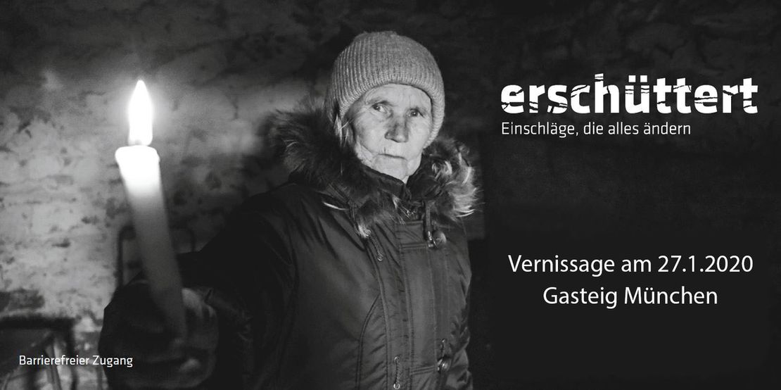 Titelblatt der Ausstellung: Frau aus einem ukrainischen Dorf im Donbass; }}
