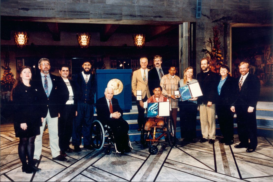 Überreichung des Friedensnobelpreis in Oslo 1997